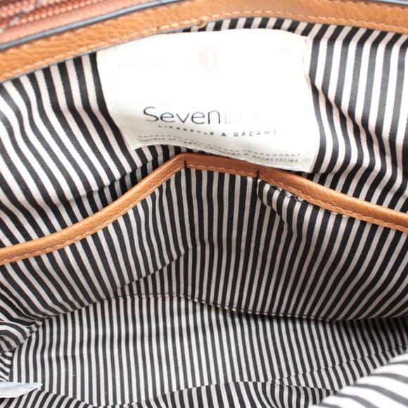 SevenDays Lifestyle & Dreams Brown Vegan Leather Backpack - Picture 9 of 11